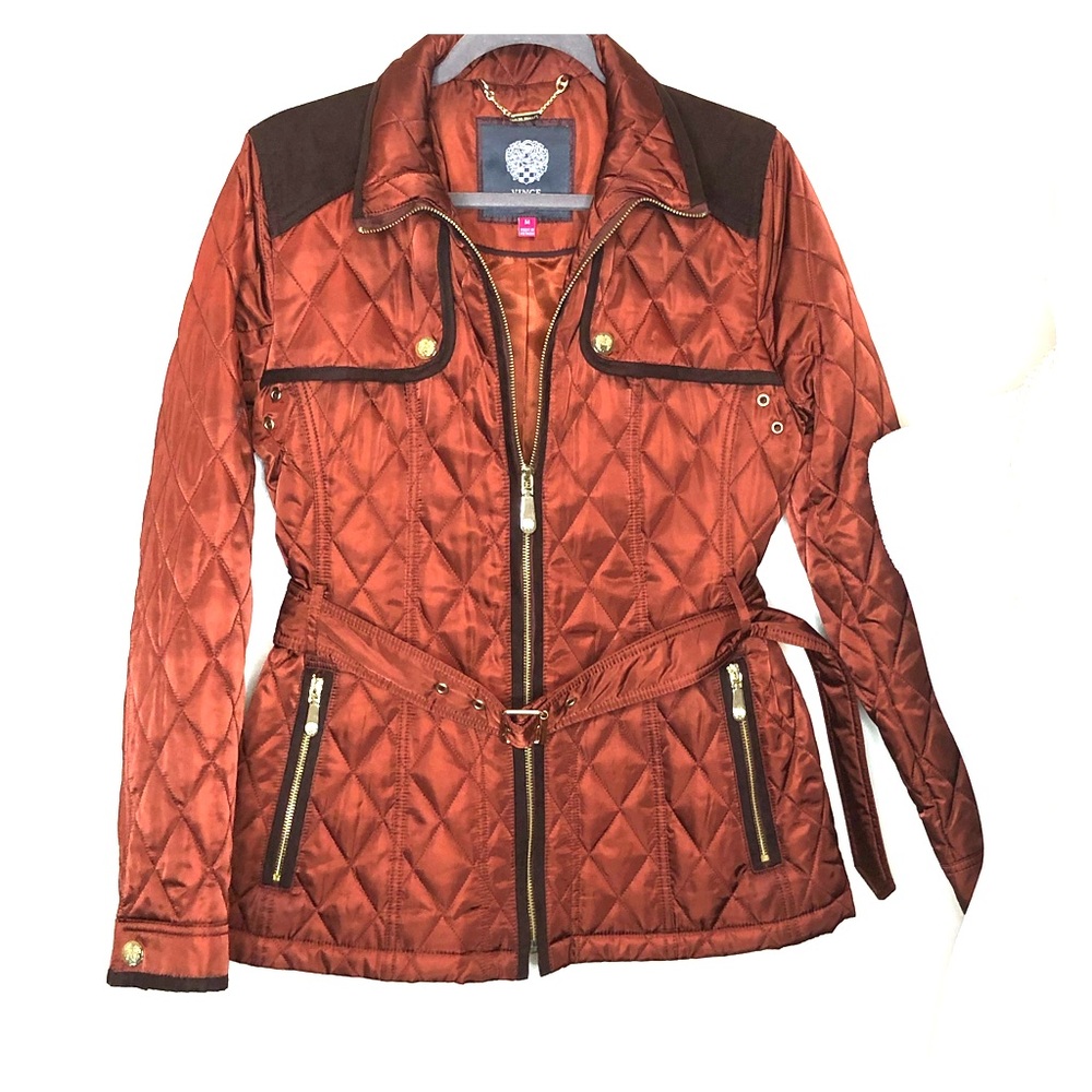 Vince Camuto Quilted Jacket w/belt Size Medium